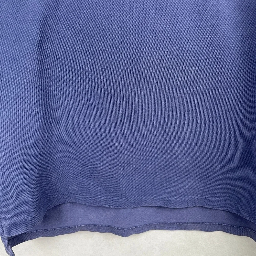 VTG Polo Ralph Lauren‎ Mens XXL Custom Fit Navy Blue S/S Preppy Pique Polo Shirt